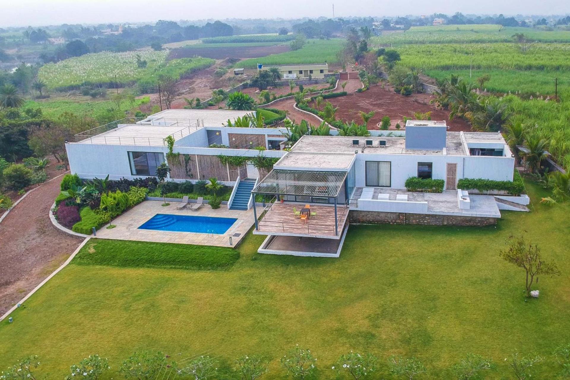 Open House By Stayvista - Nestled In Nature, Featuring A Swimming Pool & Expansive Lawn For A Serene Retreat Shikrapur Luaran gambar